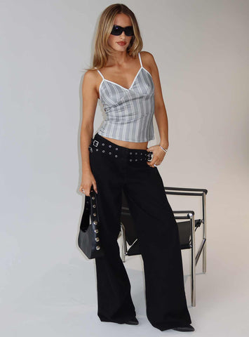 Baccarat Belted Denim Pant Black