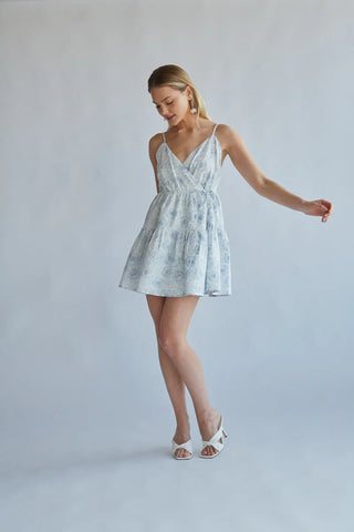 Whitney Floral Wrap Mini Dress