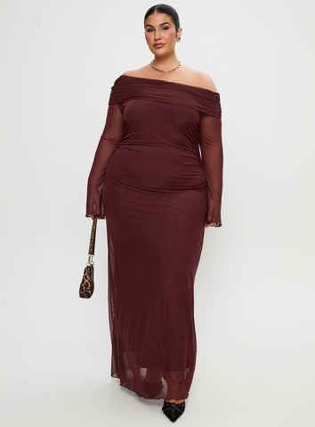 Consideration Maxi Dress Chocolate Curve
