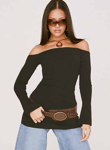 Parisa Long Sleeve Mini Dress Black
