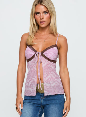Sacrifices Tie Detail Top Multi Floral