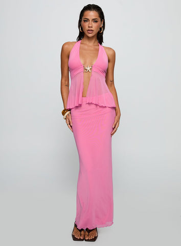 De Angelo Maxi Skirt Pink
