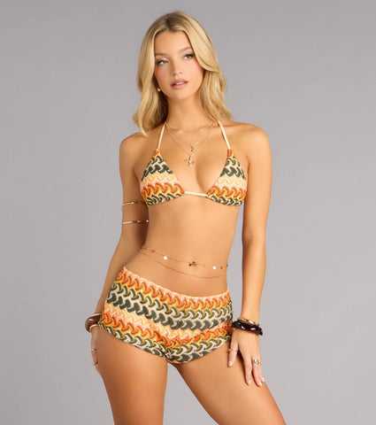 Sunlit Mood Crochet Swim Shorts