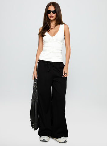 Loving Is Easy Ruched Top White