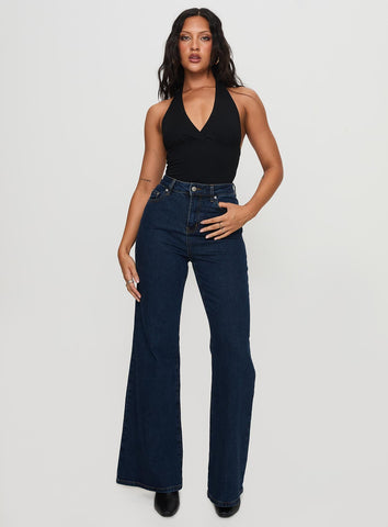 Thearlie High Flare Jean Dark Wash