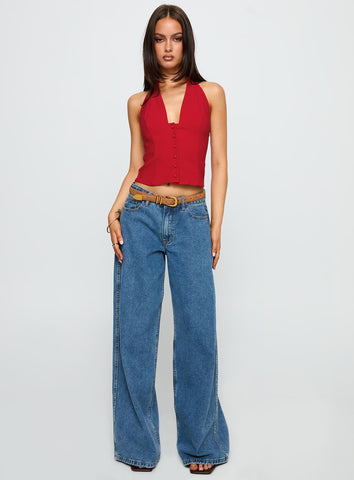 Serefina Halter Top Red