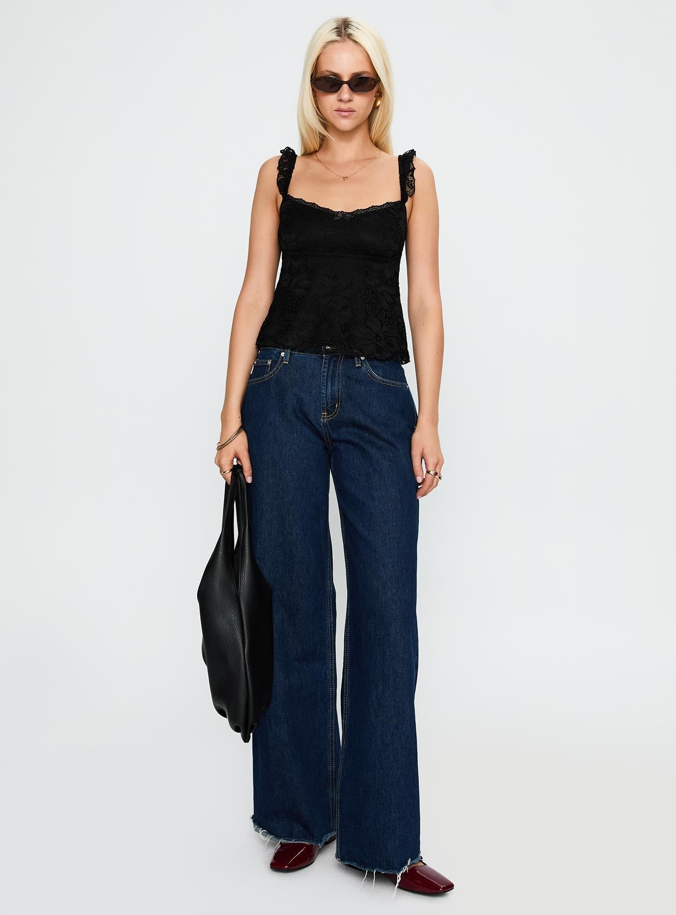 Madaleine Lace Top Black
