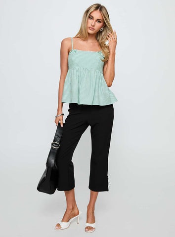 Peace Of Mind Top Green Stripe