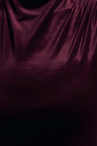 Abilene | Port Velvet High-Neck Split Maxi Dress