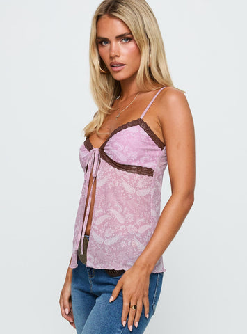 Sacrifices Tie Detail Top Multi Floral