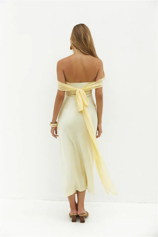 Cleo Cove Strapless Maxi Dress Butter Yellow