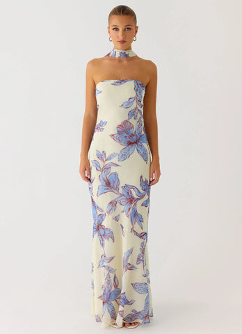 Under The Pagoda Maxi Dress - Violet Blossom