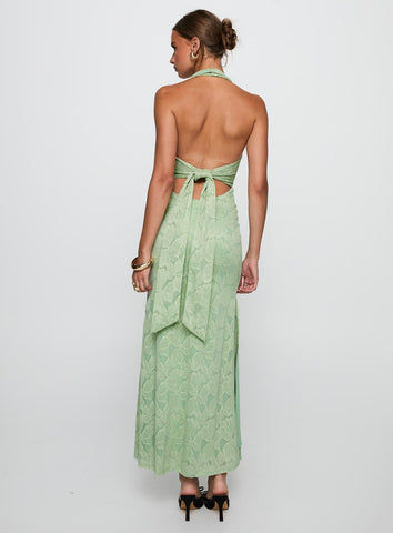 Starfall Halter Maxi Dress Sage