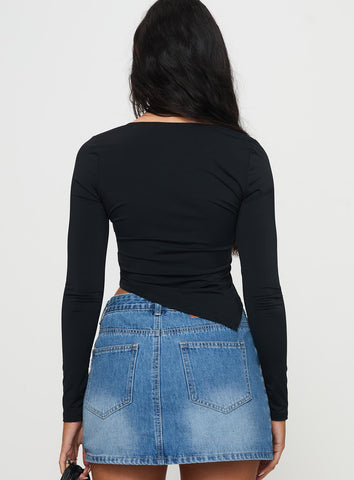 Inca Long Sleeve Top Black