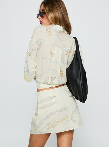 Caraliia Mini Skirt Cream
