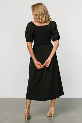 Stefania Midi Dress | Black