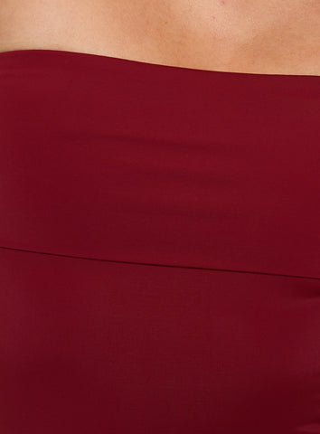 Niner Strapless Bodysuit Burgundy
