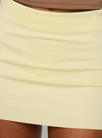 Karley Low Waist Mini Skirt Lemon