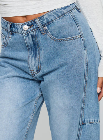 Esperance Barrel Leg Jeans Vintage Blue