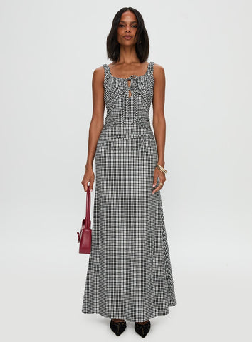 Roundtrip Maxi Dress Black / White
