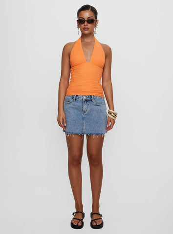 Emaline Halter Top Orange