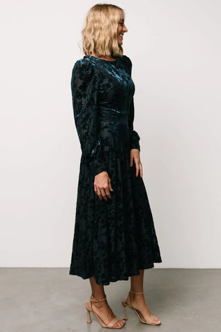 Savi Tie Back Dress | Deep Teal