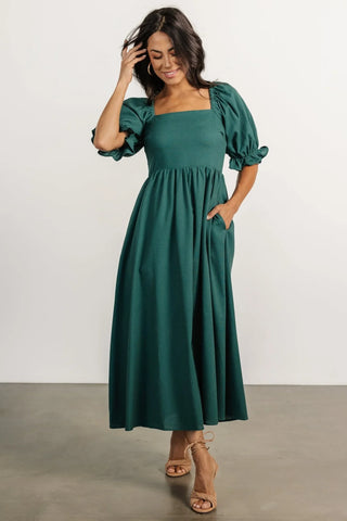 Britton Midi Dress | Evergreen