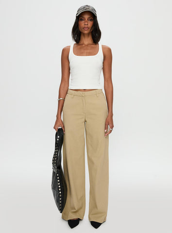 Latitude Wide Leg Pant Beige
