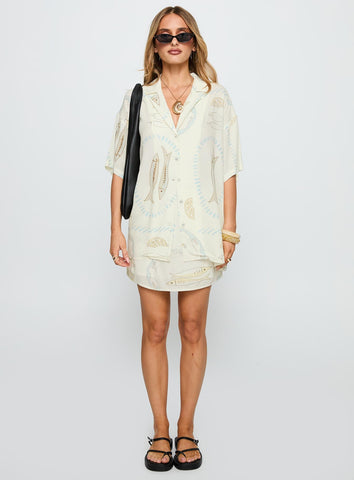 Caraliia Mini Skirt Cream