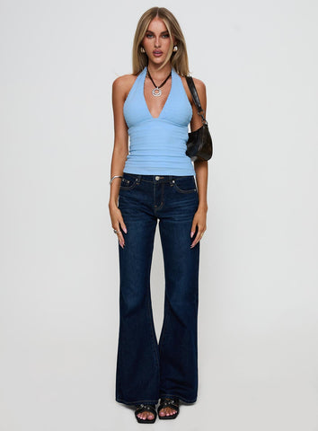 Rearview Low Rise Jeans Dark Blue