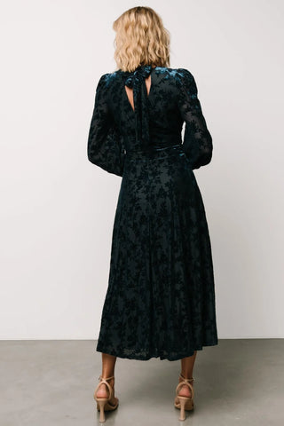 Savi Tie Back Dress | Deep Teal