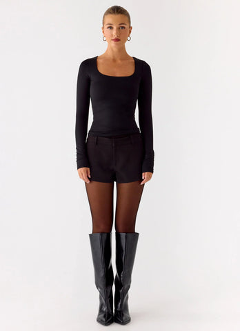 Kiely Long Sleeve Top - Black