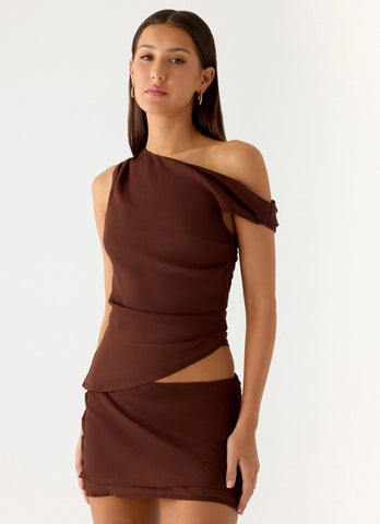 Caleb Mini Skirt - Chocolate
