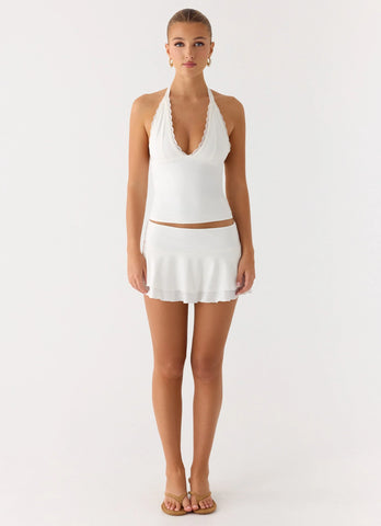 Illuminate Halter Top - White