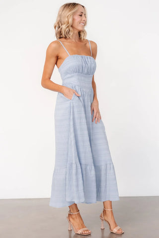 Mikayla Textured Tank Dress | Light Blue