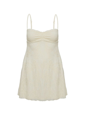 Cruel Summer Lace Mini Dress Cream