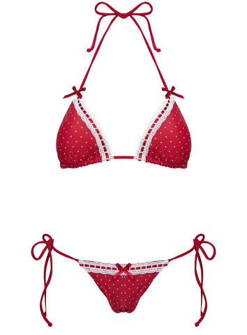 Crispy Bikini Bottoms Red Polka