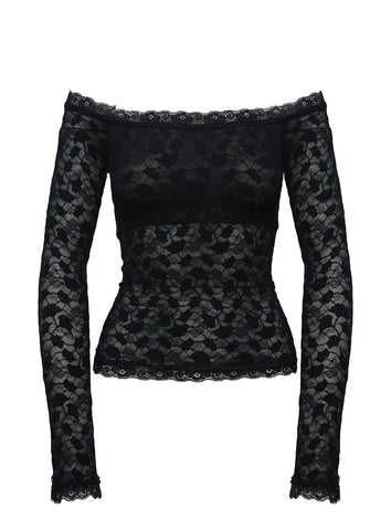 Mochapella Off The Shoulder Top Black