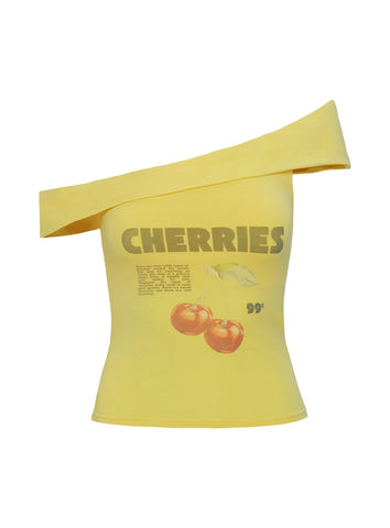 Out Of Office Off Shoulder Top Yellow