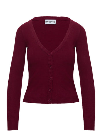 York Cardigan Cherry Red