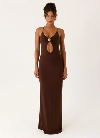 Inez Maxi Dress - Chocolate
